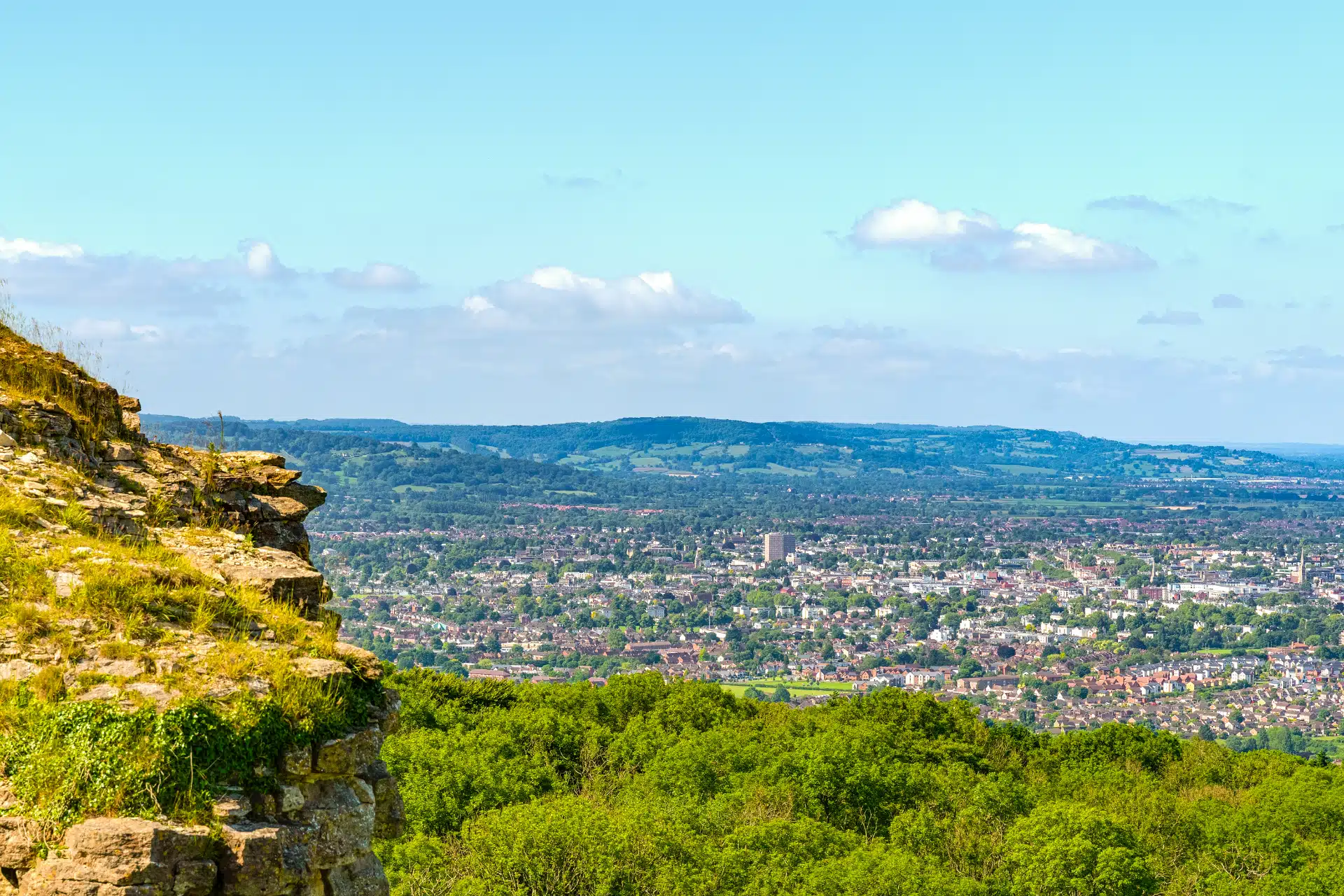 Cheltenham Town Centre viewed from Cleeve Hill. Picture: Carl Hewlett