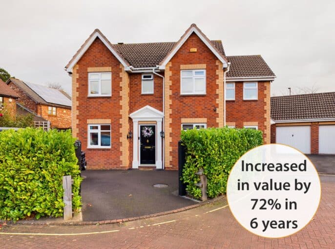 How much have homes increased in value in Abbeymead, Abbeydale & Hucclecote?